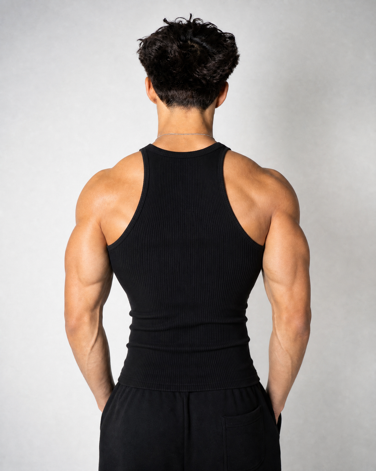 Rayon Black Tank Top