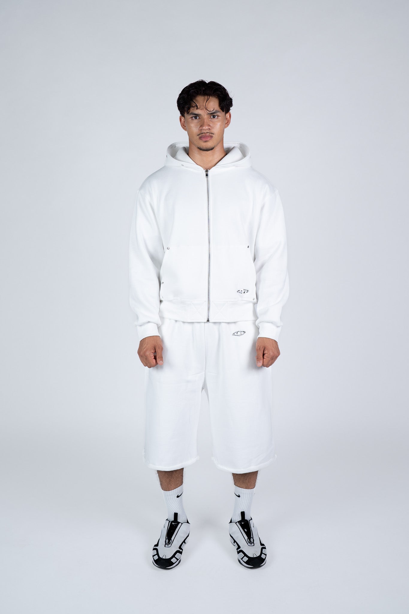 Full White Zip Up