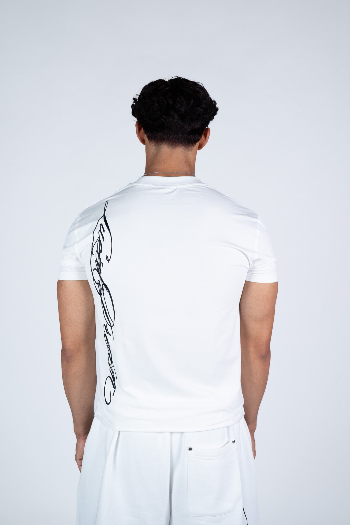 Full White slim fit T-shirt-thumbmail-3