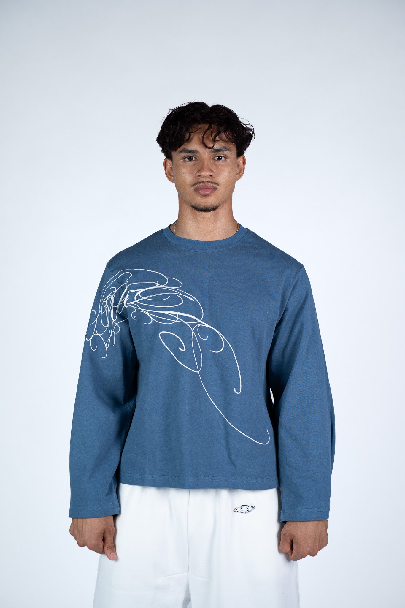 Wisp Blue LS Cotton