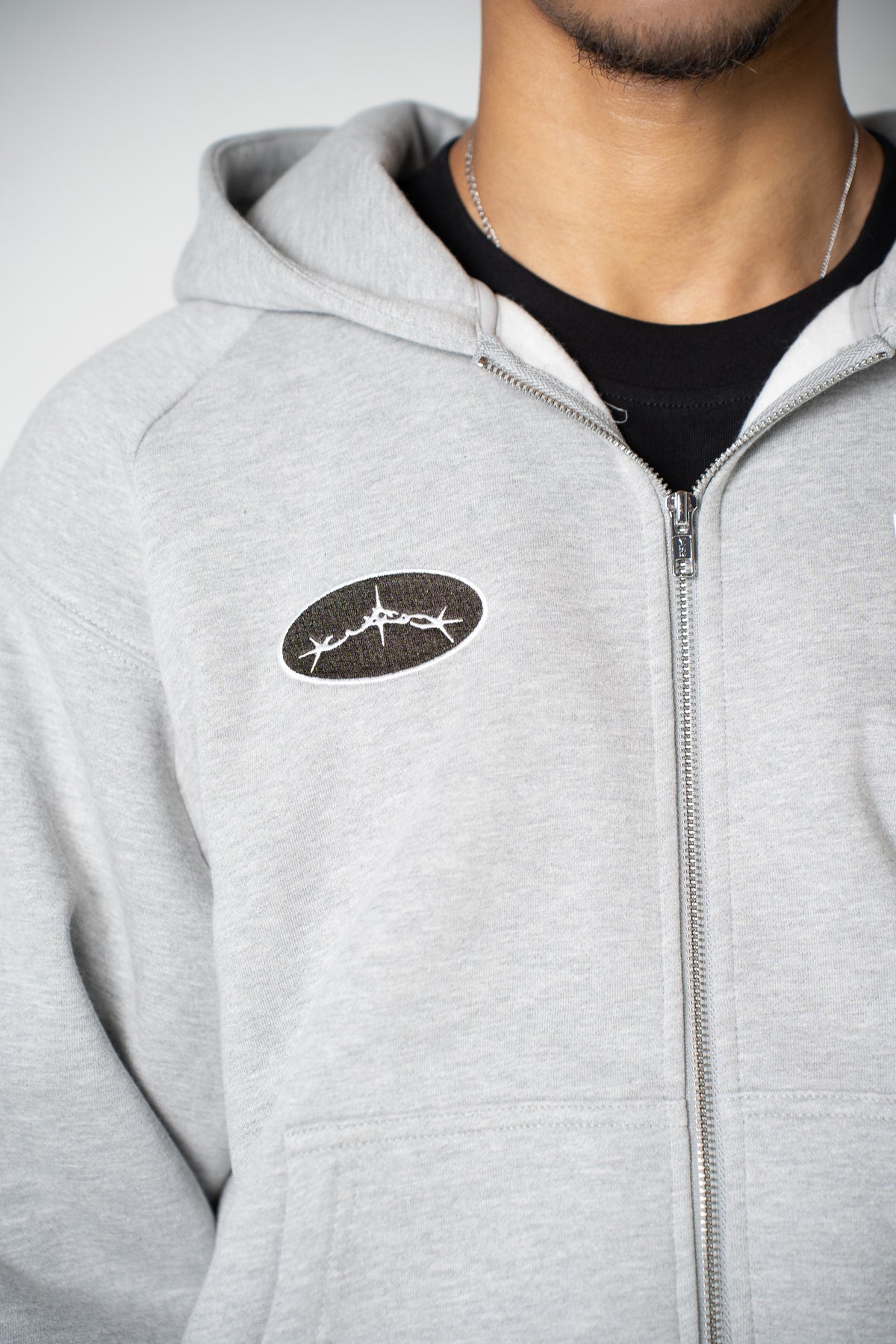 The full Light Grey Hoodie-thumbmail-4
