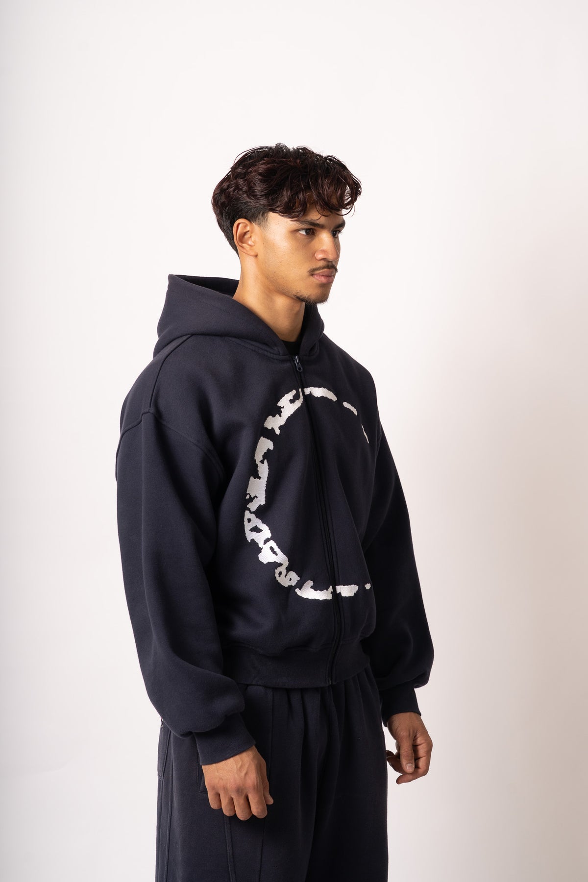 Zip "Nova", bleu marine, trois-quarts