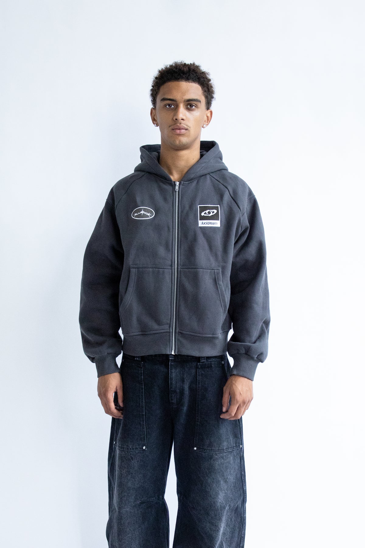 The full Dark Grey Hoodie