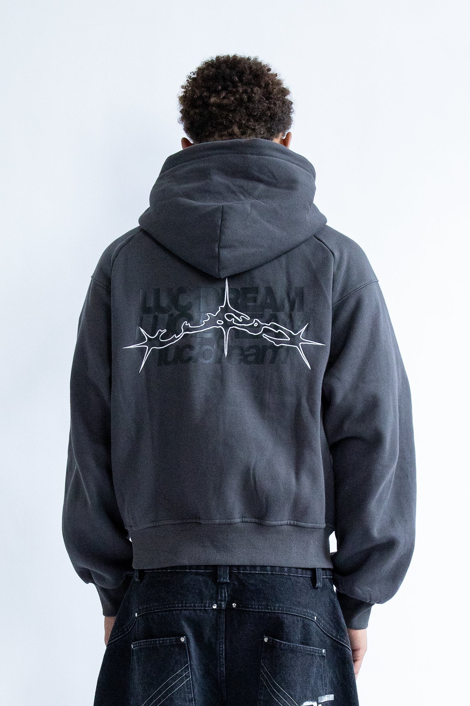 The full Dark Grey Hoodie