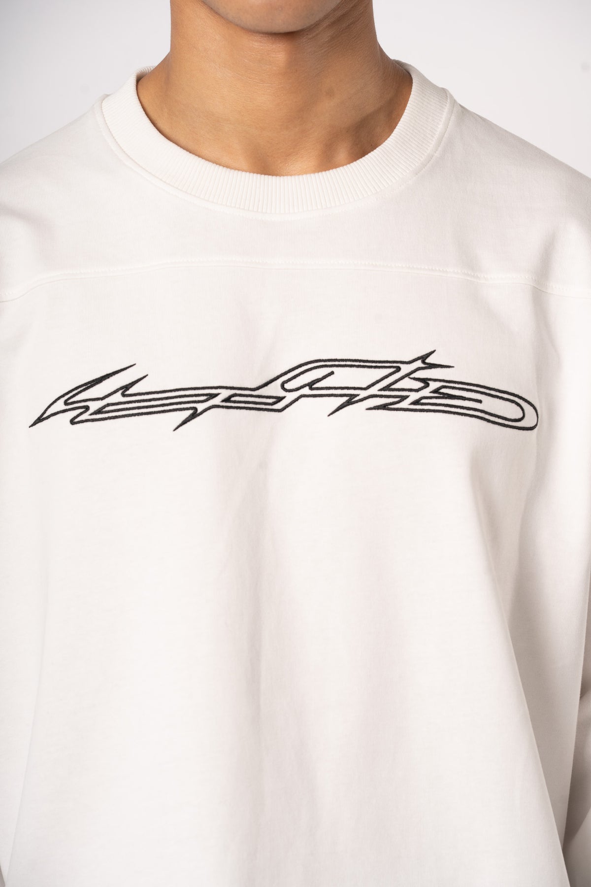 Star 3/4 T-shirt blanc - detail print