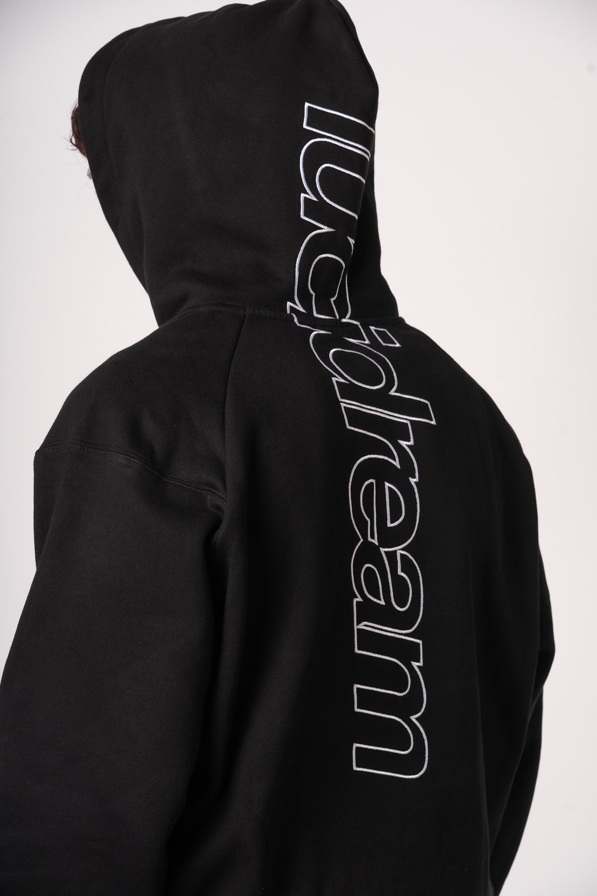 Classic Logo Black Hoodie - detail capuche
