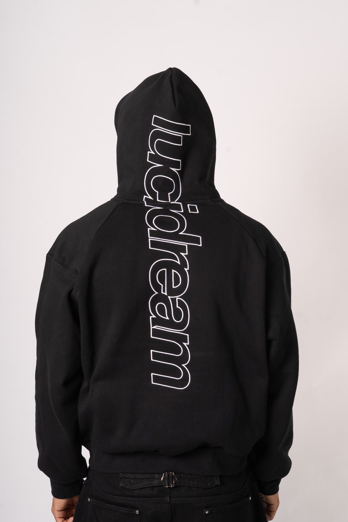 Classic Logo Black Hoodie - dos lucidream