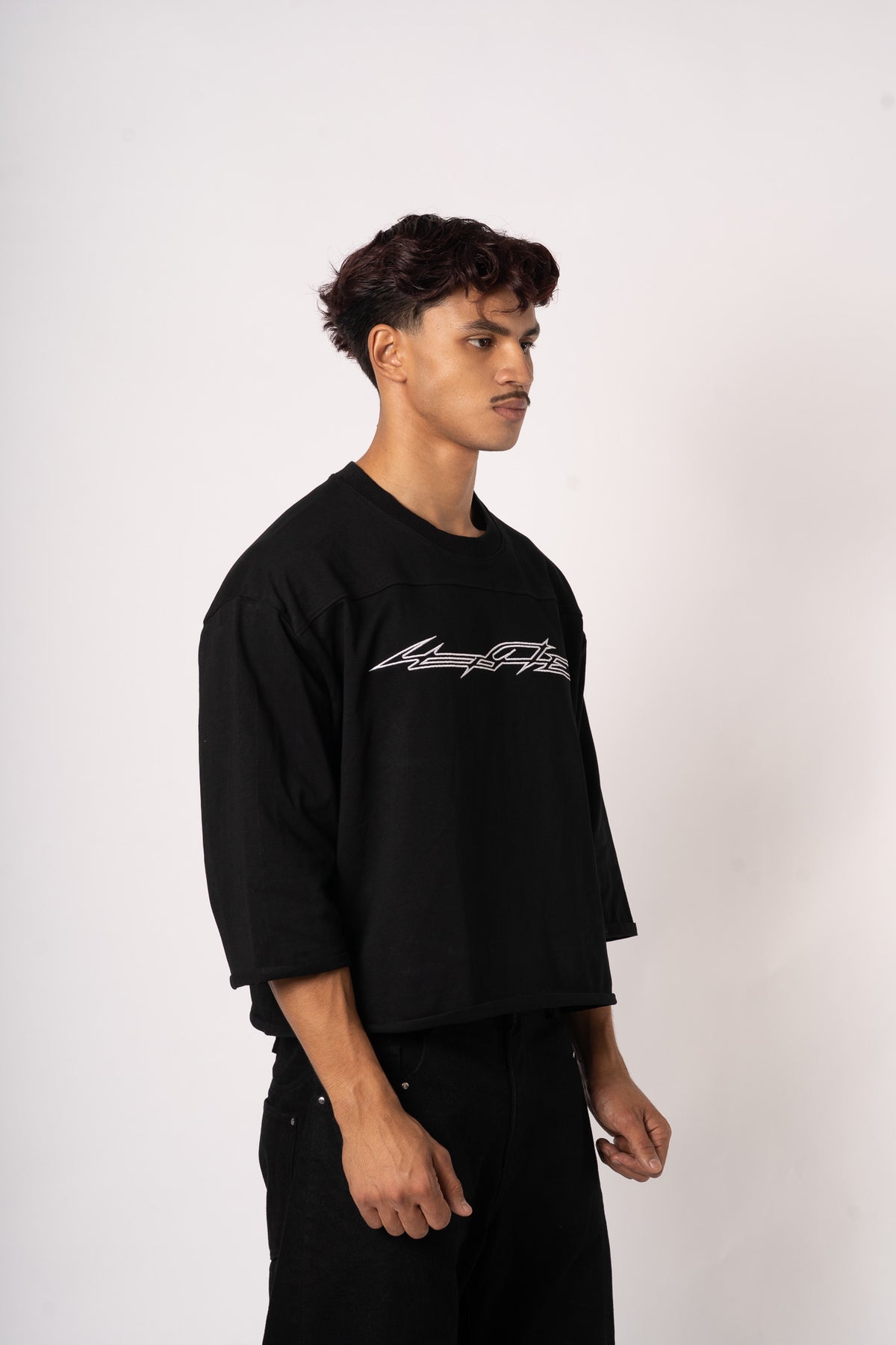 Star 3/4 T-shirt noir - trois quarts