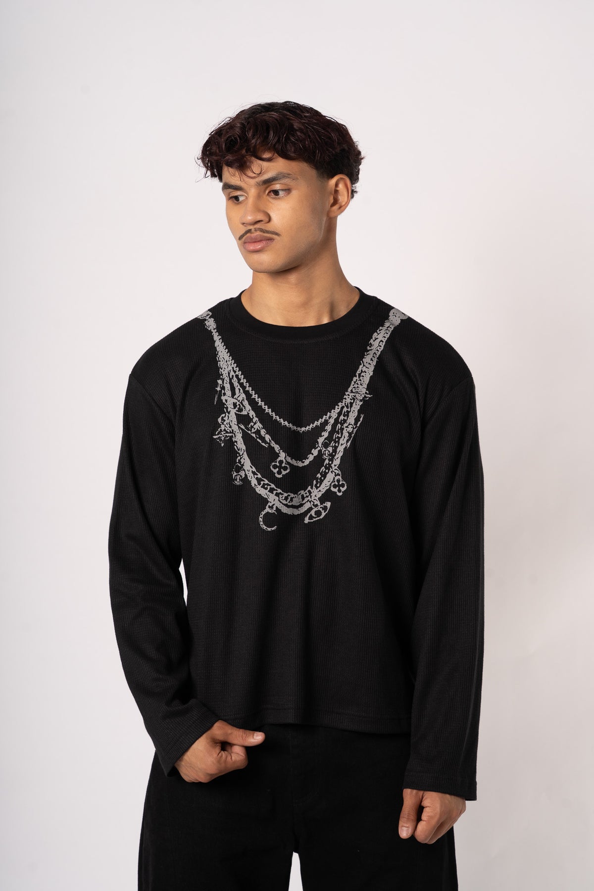 Chain Longsleeve Waffle - face
