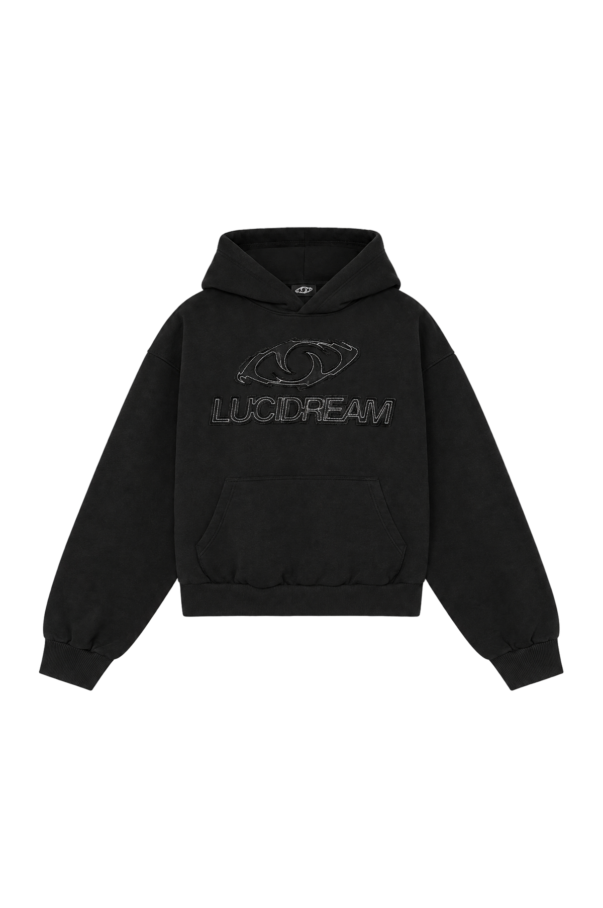 Emblem Black Hoodie — Packshot devant