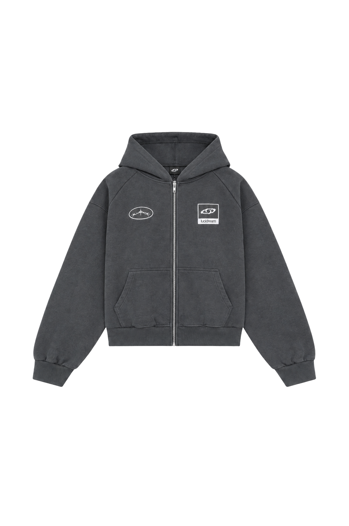 The full Dark Grey Hoodie — Packshot devant
